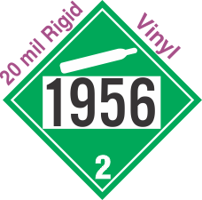 Non-Flammable Gas Class 2.2 UN1956 20mil Rigid Vinyl DOT Placard
