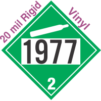 Non-Flammable Gas Class 2.2 UN1977 20mil Rigid Vinyl DOT Placard