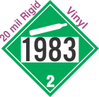 Non-Flammable Gas Class 2.2 UN1983 20mil Rigid Vinyl DOT Placard