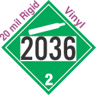 Non-Flammable Gas Class 2.2 UN2036 20mil Rigid Vinyl DOT Placard