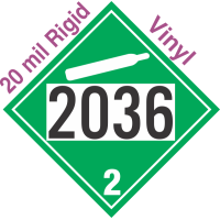 Non-Flammable Gas Class 2.2 UN2036 20mil Rigid Vinyl DOT Placard