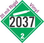 Non-Flammable Gas Class 2.2 UN2037 20mil Rigid Vinyl DOT Placard