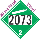Non-Flammable Gas Class 2.2 UN2073 20mil Rigid Vinyl DOT Placard