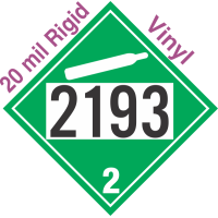 Non-Flammable Gas Class 2.2 UN2193 20mil Rigid Vinyl DOT Placard