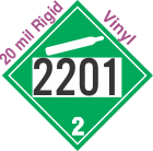 Non-Flammable Gas Class 2.2 UN2201 20mil Rigid Vinyl DOT Placard