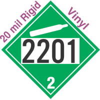 Non-Flammable Gas Class 2.2 UN2201 20mil Rigid Vinyl DOT Placard