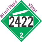 Non-Flammable Gas Class 2.2 UN2422 20mil Rigid Vinyl DOT Placard