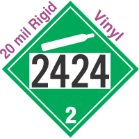 Non-Flammable Gas Class 2.2 UN2424 20mil Rigid Vinyl DOT Placard