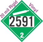 Non-Flammable Gas Class 2.2 UN2591 20mil Rigid Vinyl DOT Placard