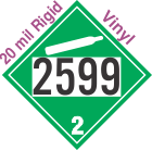 Non-Flammable Gas Class 2.2 UN2599 20mil Rigid Vinyl DOT Placard