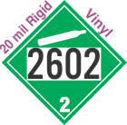 Non-Flammable Gas Class 2.2 UN2602 20mil Rigid Vinyl DOT Placard