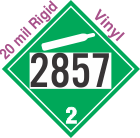 Non-Flammable Gas Class 2.2 UN2857 20mil Rigid Vinyl DOT Placard