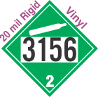Non-Flammable Gas Class 2.2 UN3156 20mil Rigid Vinyl DOT Placard