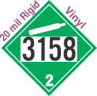 Non-Flammable Gas Class 2.2 UN3158 20mil Rigid Vinyl DOT Placard