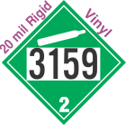 Non-Flammable Gas Class 2.2 UN3159 20mil Rigid Vinyl DOT Placard