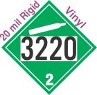 Non-Flammable Gas Class 2.2 UN3220 20mil Rigid Vinyl DOT Placard