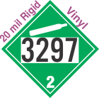 Non-Flammable Gas Class 2.2 UN3297 20mil Rigid Vinyl DOT Placard