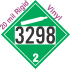 Non-Flammable Gas Class 2.2 UN3298 20mil Rigid Vinyl DOT Placard