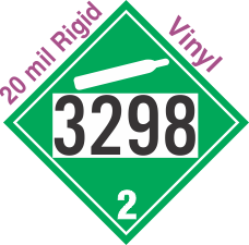 Non-Flammable Gas Class 2.2 UN3298 20mil Rigid Vinyl DOT Placard