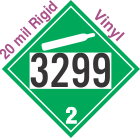 Non-Flammable Gas Class 2.2 UN3299 20mil Rigid Vinyl DOT Placard