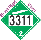 Non-Flammable Gas Class 2.2 UN3311 20mil Rigid Vinyl DOT Placard