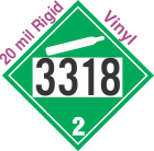 Non-Flammable Gas Class 2.2 UN3318 20mil Rigid Vinyl DOT Placard