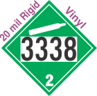 Non-Flammable Gas Class 2.2 UN3338 20mil Rigid Vinyl DOT Placard
