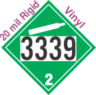 Non-Flammable Gas Class 2.2 UN3339 20mil Rigid Vinyl DOT Placard