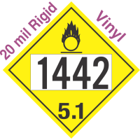 Oxidizer Class 5.1 UN1442 20mil Rigid Vinyl DOT Placard