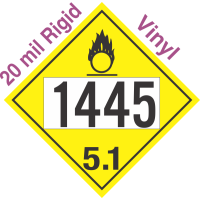 Oxidizer Class 5.1 UN1445 20mil Rigid Vinyl DOT Placard