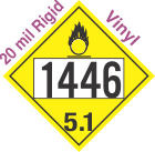 Oxidizer Class 5.1 UN1446 20mil Rigid Vinyl DOT Placard