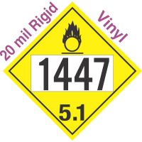 Oxidizer Class 5.1 UN1447 20mil Rigid Vinyl DOT Placard