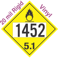 Oxidizer Class 5.1 UN1452 20mil Rigid Vinyl DOT Placard