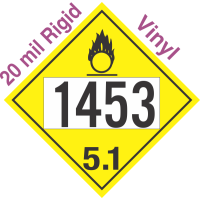 Oxidizer Class 5.1 UN1453 20mil Rigid Vinyl DOT Placard