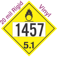 Oxidizer Class 5.1 UN1457 20mil Rigid Vinyl DOT Placard