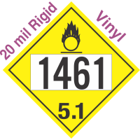 Oxidizer Class 5.1 UN1461 20mil Rigid Vinyl DOT Placard