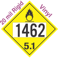 Oxidizer Class 5.1 UN1462 20mil Rigid Vinyl DOT Placard