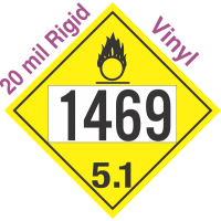 Oxidizer Class 5.1 UN1469 20mil Rigid Vinyl DOT Placard