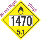 Oxidizer Class 5.1 UN1470 20mil Rigid Vinyl DOT Placard