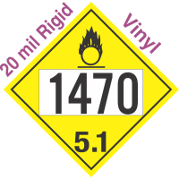 Oxidizer Class 5.1 UN1470 20mil Rigid Vinyl DOT Placard