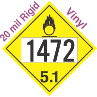 Oxidizer Class 5.1 UN1472 20mil Rigid Vinyl DOT Placard