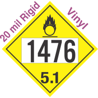 Oxidizer Class 5.1 UN1476 20mil Rigid Vinyl DOT Placard