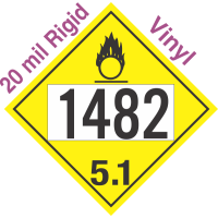 Oxidizer Class 5.1 UN1482 20mil Rigid Vinyl DOT Placard