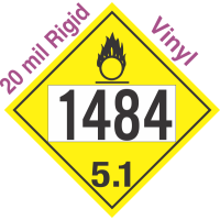 Oxidizer Class 5.1 UN1484 20mil Rigid Vinyl DOT Placard