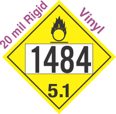 Oxidizer Class 5.1 UN1484 20mil Rigid Vinyl DOT Placard