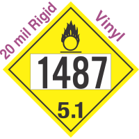 Oxidizer Class 5.1 UN1487 20mil Rigid Vinyl DOT Placard