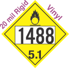 Oxidizer Class 5.1 UN1488 20mil Rigid Vinyl DOT Placard