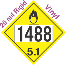 Oxidizer Class 5.1 UN1488 20mil Rigid Vinyl DOT Placard