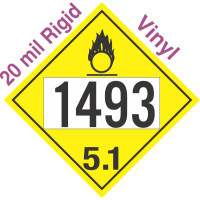 Oxidizer Class 5.1 UN1493 20mil Rigid Vinyl DOT Placard