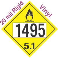 Oxidizer Class 5.1 UN1495 20mil Rigid Vinyl DOT Placard